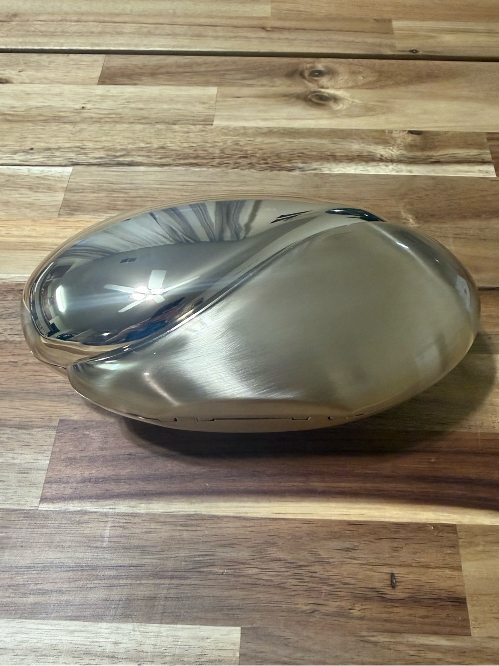 Simkhai Ameera Clutch Gold Structural Statement Round Oval Clutch Bag - Picture 10 of 10